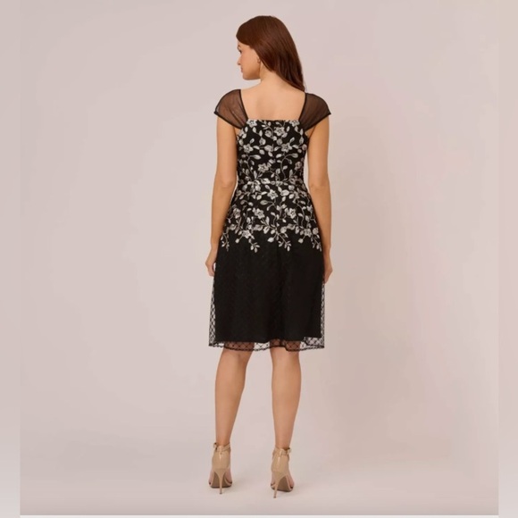 Adrianna Papell Midi Floral Dress NWT - Picture 3 of 12